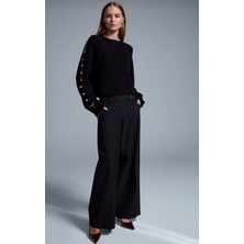 Volans Moda 72196 Çapraz Bel Geniş Paça Pantolon