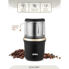 Go İthalat Kahve - Baharat Öğütücü Çelik Bıçak - Öğütme HAZNESİ=100GR 200W Bas Çalıştır Kapak=mika Kristal Pls SCM-2997 (784)