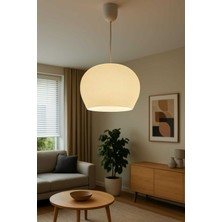 Limon 3D Desing Lunaria Beyaz Minimal Dokulu Modern Tekli Sarkıt Avize (Bioplastik) | Pinterest - E27 Duy Uyumlu