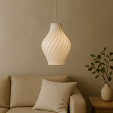 Limon 3D Desing Modern Spiral Tasarım Tekli Sarkıt Avize – E27 Duy Uyumlu, Dekoratif Aydınlatma