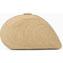 Bridget Oyster Shell Raffia Metal El Çantası, Simkhai, Yaz Şıklığı