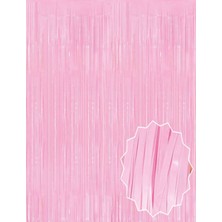 Ayder Timya Soft Pembe Püsküllü Kapı Perdesi - Parti, Baby Shower, Cinsiyet Partisi 1x2 m (Timya/Go1395)  203662