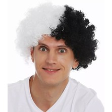 Ayder Timya Siyah Beyaz Kıvırcık Afro Bonus Peruk Taraftar Bonus Saç (Timya/Go1395)  203883