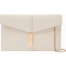 DeMellier Pürüzsüz Deri Tokyo Clutch, Zarf Siluetli, Zamansız Şıklık