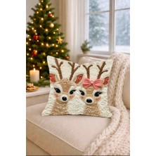 Ases Design 3 Boyutlu Bambiler Kırlent Kılıfı - Mikro Petek Kumaş -