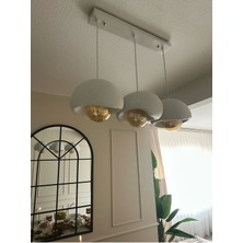 Limon 3D Desing Caka Tepsili 3 Lü Sarkıt Avize Rustik E27 Modern Avize Beton Görünüm Bohem (E27 Ampul Dahildir.)