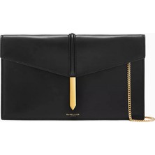 DeMellier Pürüzsüz Deri Tokyo Clutch, Zarf Siluetli, Zamansız Şıklık