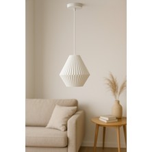 Limon 3D Desing Luna Elegance – Tekli Modern Sarkıt Avize |beyaz Başlık|salon|yatak Odası|yemek Odası