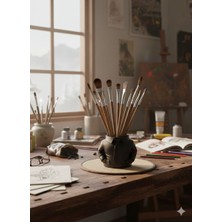 Bgom Gömlek Kravat Tasarımlı Masaüstü Kalemlik - Dekoratif Ofis Organizeri ve Yönetici Hediyesi