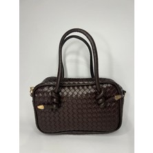 Özbu Örgü Desenli Deri El & Omuz Çanta