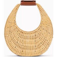 Staud Hasır Mini Ay Çantası, Şık & Doğal Yaz Aksesuarı