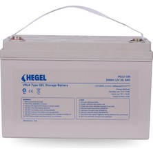 Hegel - Inges 12 Volt  100 Amper Derin Döngü Jel Akü - 12V 100AH Jel Akü - Karavan , Bağ Evi Aküsü