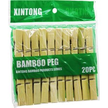 Go İthalat 20PCS Ahşap Bambu Mandal (5440)