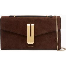 DeMellier Vancouver El Çantası, Süet & Deri, Altın Detaylı, Çok Yönlü Kullanım