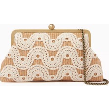 Boncuklu Tweed Antrasit Arabesk Çanta, El Yapımı & Zarif