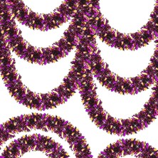 Ayder Timya Mor Turuncu Renk 4 cm Genişlik Garland Çift Renk Sim Süs 180 cm (Timya/Go1395)  203640