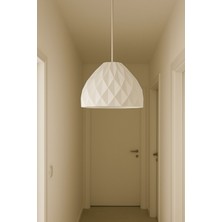 Limon 3D Desing Origami Desenli Tekli Sarkıt Modern Avize | Minimal Tasarım Yatak Odası & Salon Aydınlatması