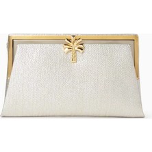 Palm Grace Çanta, Zarif & Dokulu, Şık Metalik Çerçeve