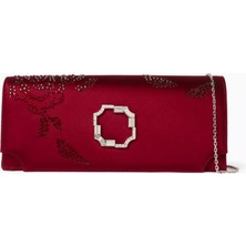 Malone Souliers Vivien Crystal Rose Saten Çanta, Kristalli & Zarif Akşam Çantası