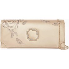 Malone Souliers Vivien Crystal Rose Saten Çanta, Kristalli & Zarif Akşam Çantası