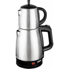 Go İthalat Sinbo STM-5831 Elektrikli Çelik Çay Makinesi Çaycı 1.7lt + 0.7lt Çay Süzgeçli (5440)