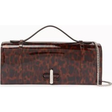 Malone Souliers Rugan Deriden May El Çantası, Retro & Şık Tasarım, Leopar Desenli