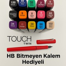 Astamon Touch Twin 1.kalite 12 Parça Çift Taraflı Profesyonel Marker Boya Kelem Seti Çantasız Kalem Hediyeli