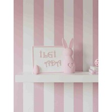Dmrz Home Kişiye Özel Isimli Çocuk Odası Tavşan Dekorlu Çerçeve (Küçük Boy) Pembe