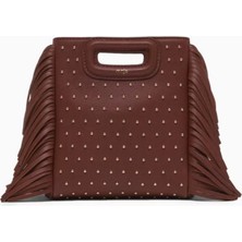 Maje Mini M Deri Çivili Çanta, Şık & Özgür Ruhlu, Püsküllü Kenarlar