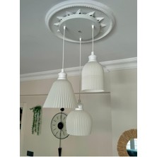 Limon 3D Desing Nordlys 3 Lü Sarkıt Avize - 3 Başlıklı Avize Iskandinav Modern Tasarım Yatak Odası Salon Yemek Odası