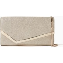 Jimmy Choo Simli Kumaştan Emmie Clutch Çanta, Işıltılı & Zarif