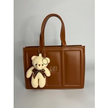 Özbu Peluş Charm Hediyeli El, Kol & Omuz Çantası (Ayarlanır Askısı Mevcuttur)