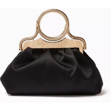 Okhtein Süet Mini Duo Kristal Çanta, Zarif & Işıltılı, Ikonik Sap Tasarımı