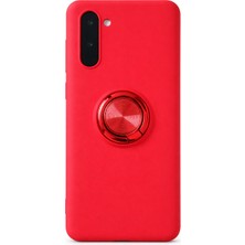 Zuidid Samsung Galaxy Note 10 Yüzüklü Kılıf Kırmızı