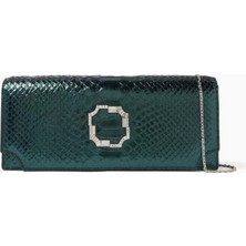 Malone Souliers Kabartmalı Piton Derisinden Vivien Çanta, Zarif & Kristal Süslemeli