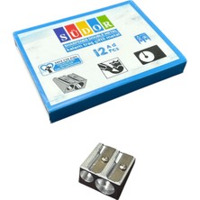 Südor Çift Delikli Metal Kalemtraş - 12'li ( 1 Kutu ) ( Normal ve Jumbo Kalın Kalemler Içinde Uygundur )