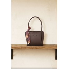 Özüm Takı Çanta Kadın Fular Detay Kol ve Omuz Çantası Kahverengi