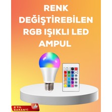 Flamex Rgb Uzaktan Kumandalı LED Ampul 16 Renk A Kalite 2025 Model Orijinal