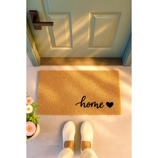 Sepetorium Home Yazılı Kalpli Coco Kapı Önü Paspası – Kaydırmaz Taban