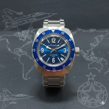 Vostok Amfibia Mekanik Erkek Kol Saati Mavi Kadran Otomatik Tarihli