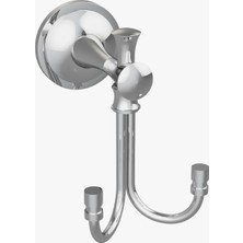 Conta Astra Serisi Krom Ikili Askı – Duvara Monte, Paslanmaz, Modern Tasarım