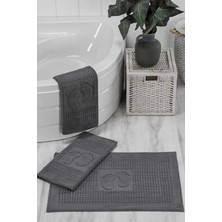 Mira Home 3 Lü Banyo Ayak Havlusu %100 Pamuklu 50X70 cm Antrasit