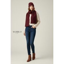 Aghilo Unisex Desenli Atkı Bere Takımı