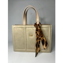 Özbu Kutu Model Fular Detaylı Süet Şık El, Kol & Omuz Çantası