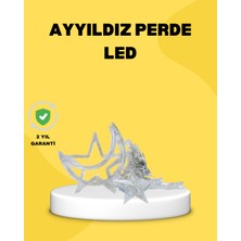 Flamex 126 LED Yıldız Ay Figürlü Perde Işık Romantik Ambiyans