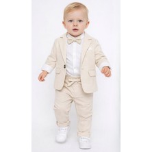Tarz Çocuk Erkek Bebek Klasik Şık Takım Elbise – Papyonlu (3-24 Ay)