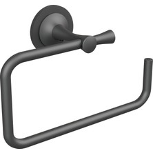 Conta Astra Serisi Mat Siyah Açık Havluluk – Duvara Monte, Paslanmaz, Modern Tasarım