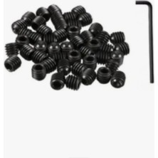 Karapolat M6X6MM Setskur Vida 10 Adet Kapı Kolu Vidası Alyan Hediyeli