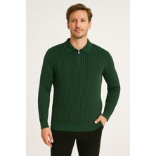 Polo Mirage Polo Migare Iyeşil Fermuarlı Polo Triko