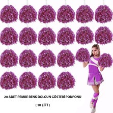 Ayder Timya 10 Çift ( 20 Adet ) Pembe Renk 23 Nisan 19 Mayıs 29 Ekim Okul Gösteri Ponponları (Timya/Go1395)  203852
